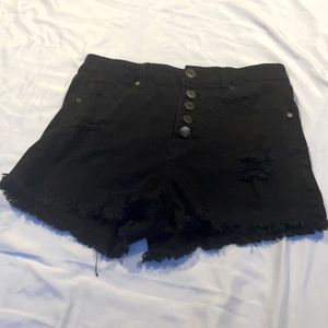 Black high waisted shorts